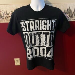 Black Graphic Tee with Bold Text Design